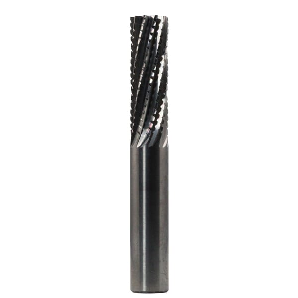 SGS 72956 31-CCR Chipbreaker Coarse Cut High Performance Regular Length Router Bit, 1/4 in Dia Cutting, Square End, 2-1/2 in OAL, 1 in D Cutting, 1/4 in Dia Shank, Carbon Composite