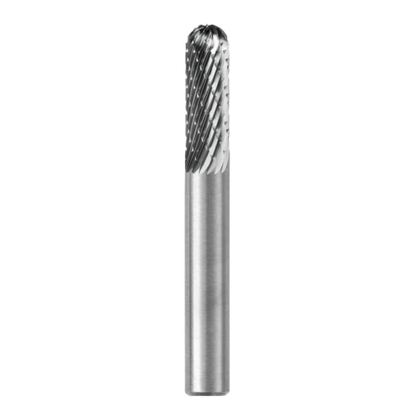 SGS Pro 11903 Universal SC Imperial Carbide Burr, Radius End, Cylindrical Head, 5/8 in Dia Head, 1 in L of Cut, 2-3/4 in OAL, Double Cut