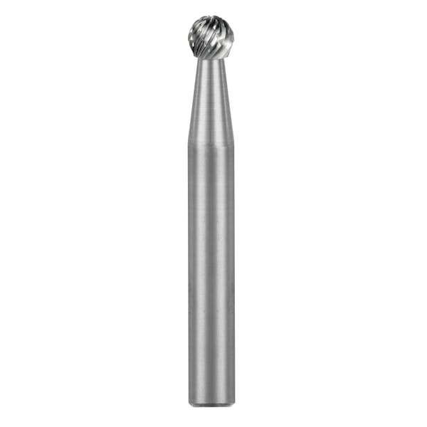 SGS Pro 12778 Universal SD Imperial Carbide Burr, Radius End, Ball Head, 3/32 in Dia Head, 3/32 in L of Cut, 1-1/2 in OAL, Double Cut