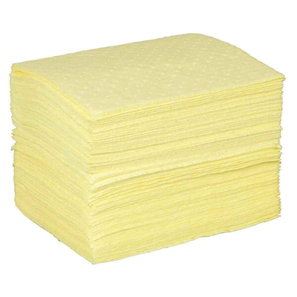 SPC BPH100 BASIC Dimpled Heavyweight High-Linting Meltblown Chemical Absorbent Pad, 17 in L x 15 in W, 20 gal Absorption, Polypropylene