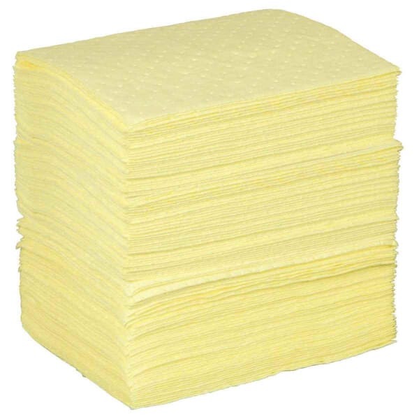 SPC BPH200 BASIC Dimpled High-Linting Lightweight Meltblown Chemical Absorbent Pad, 17 in L x 15 in W, 34 gal Absorption, Polypropylene