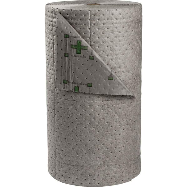 SPC HT350 High Traffic Mediumweight Perforated Single Surface Absorbent Roll, 150 ft L x 30 in W x 2 ply THK, 35 gal Absorption, Spunbond-Meltblown Polypropylene