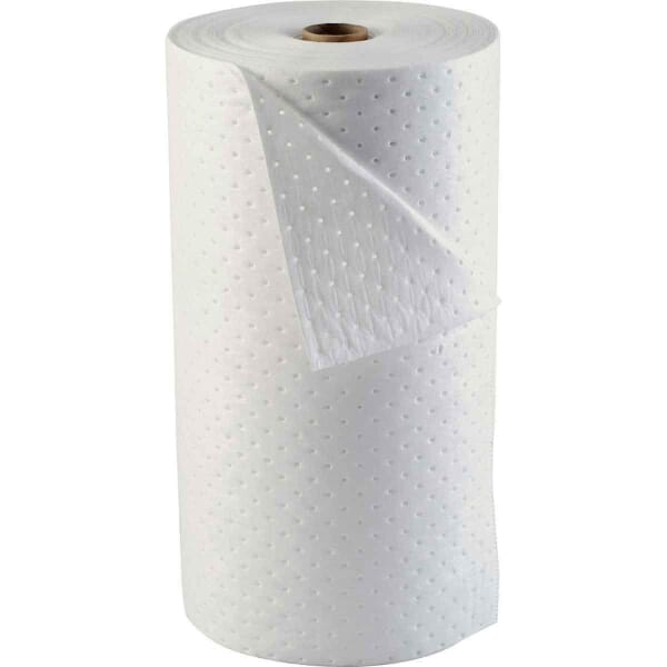 SPC Oil Plus OP30-DP Heavyweight Perforated Absorbent Roll, 150 ft L x 30 in W x 3 ply THK, 49 gal Absorption, Meltblown-Meltblown-Meltblown Polypropylene