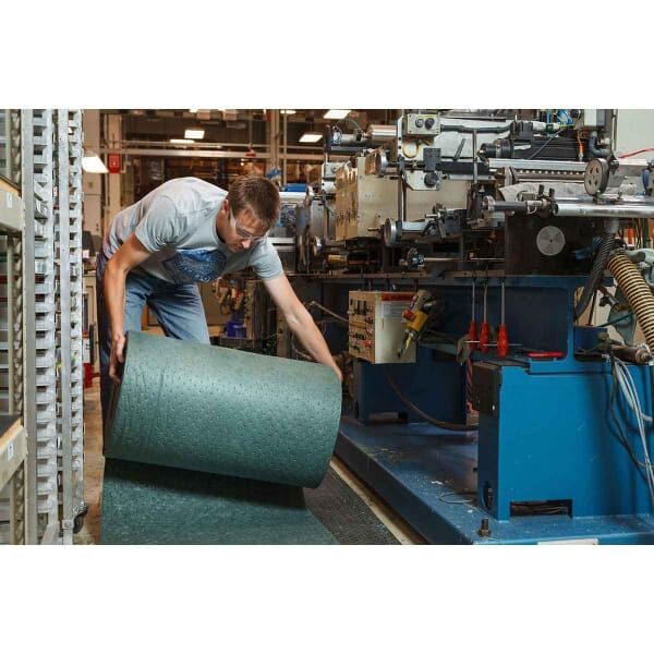 SPC Re-Form RFP314P Heavyweight Mediumweight Perforated Plus Absorbent Roll, 150 ft L x 14-1/4 in W x 2 ply THK, 27 gal Absorption, Spunbond-Cellulose