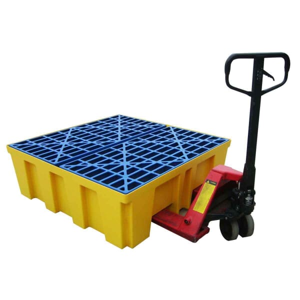 SPC SC-DP4 Spill Pallet, 4 Drums, 128.9 gal Spill, 5000 lb Load, HDPE