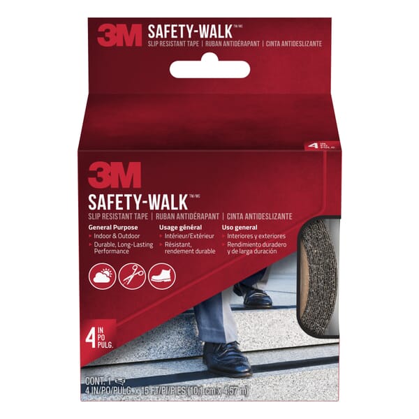 Safety-Walk 7100173141 610B Anti-Slip Tape, 15 ft L 4 in W, Polymer
