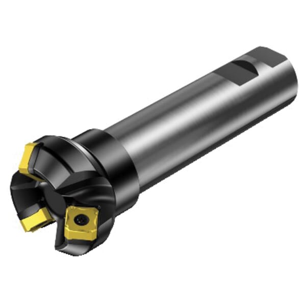 Sandvik Coromant 5722587 CoroMill 345 Face Milling Cutter, ANSI Code: A345-038M32-13M, 1-1/2 in Dia Cutting, 1-1/4 in Dia Shank, 5.8645 in OAL, A345..Mxx Insert, 0.2362 in Max Depth of Cut, 1-1/4 in Dia Arbor Hole, 45 deg Lead Angle