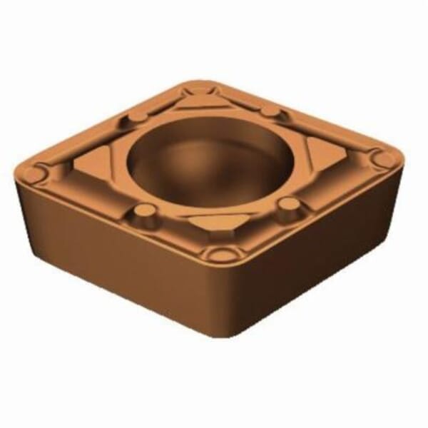 Sandvik Coromant 5724501 CoroTurn 107 Turning Insert, ANSI Code: CCMT 3(2.5)2-WF 1115, CCMT Insert, Material Grade: M, P, S, 3(2.5)2 Insert, Diamond Shape, 09 Seat, Positive Rake, Neutral Cutting, Carbide, Manufacturers Grade: 1115