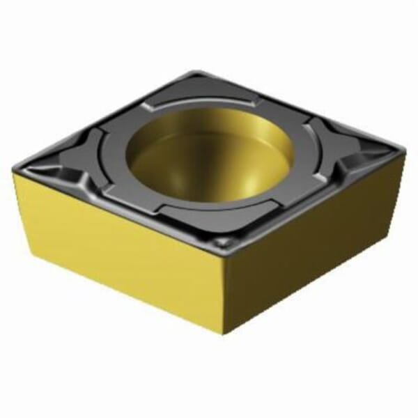 Sandvik Coromant 6433948 CoroTurn 107 Turning Insert, ANSI Code: CCMT 3(2.5)0-PF 4325, CCMT Insert, Material Grade: K, P, 3(2.5)0 Insert, Diamond Shape, 09 Seat, Positive Rake, Neutral Cutting, For Use On Cast Iron and Steel, Carbide
