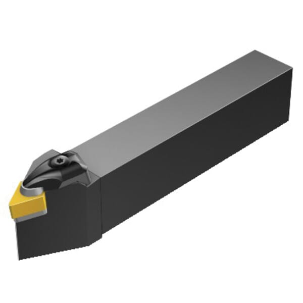 Sandvik Coromant 5724329 T-Max Turning Shank Tool, ANSI Code: CDNNR 3225P 15-4, CDNNR/L Tool Holder, DNGN 15 07 08 Insert, Right Hand Cutting, 1.2598 in H x 0.9842 in W Rectangle Shank, 27.5 deg Lead Angle, -6 deg Rake, 6.6929 in OAL