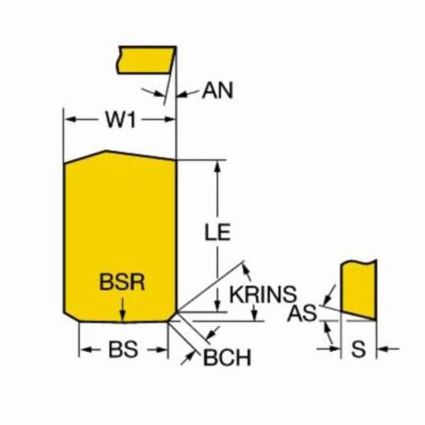 Sandvik Coromant 5724515 ModulMill T-Max Milling Insert, ANSI Code: BPKX 19 04 PD R SM30, BPKX Insert, 1904 Insert, Carbide, Manufacturers Grade: SM30, 82 deg Parallelogram Shape, Material Grade: M, P