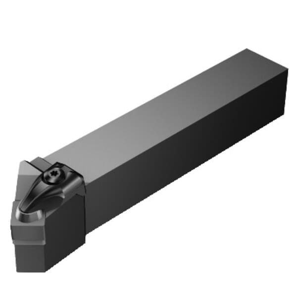 Sandvik Coromant 5726282 T-Max Turning Shank Tool, ANSI Code: CSSNL 2525M 12-4, CSSNR/L Tool Holder, SNGN 12 07 08 Insert, Left Hand Cutting, 0.9842 in H x 0.9842 in W Rectangle Shank, 45 deg Lead Angle, -8 deg Rake, 6.233 in OAL