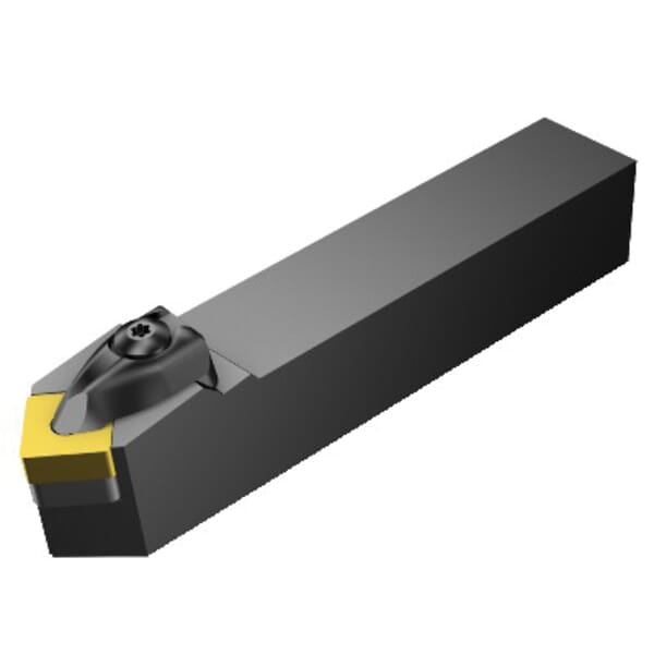 Sandvik Coromant 5731387 T-Max P Turning Shank Tool, ANSI Code: DSDNN 16 4D, DSDNN Tool Holder, SNMG 12 04 08 Insert, Neutral Cutting, 1 in H x 1 in W Rectangle Shank, 45 deg Lead Angle, -6 deg Rake, 6 in OAL