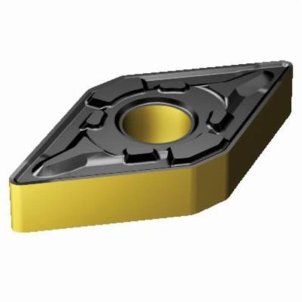 Sandvik Coromant 6612986 T-Max P Turning Insert, ANSI Code: DNMG 433-PR 4315, DNMG Insert, Material Grade: K, P, 433 Insert, Rhombic Shape, 15 Seat, Negative Rake, Neutral Cutting, For Use On Cast Iron and Steel, Carbide, Manufacturers Grade: 4315