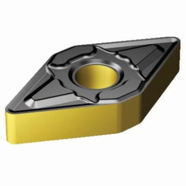 Sandvik Coromant 5733558 T-Max P Turning Insert, ANSI Code: DNMG 433-KM 3205, DNMG Insert, Material Grade: K, 433 Insert, Rhombic Shape, 15 Seat, Negative Rake, Neutral Cutting, For Use On Cast Iron, Carbide, Manufacturers Grade: 3205