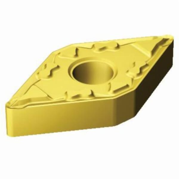 Sandvik Coromant 5731312 T-Max P Turning Insert, ANSI Code: DNMG 432-MF 2015, DNMG Insert, Material Grade: M, 432 Insert, Rhombic Shape, 15 Seat, Negative Rake, Neutral Cutting, For Use On Stainless Steel, Carbide, Manufacturers Grade: 2015