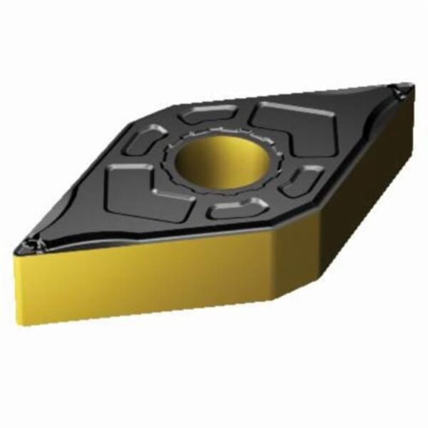 Sandvik Coromant 6612734 T-Max P Turning Insert, ANSI Code: DNMG 332-LC 4315, DNMG Insert, Material Grade: K, P, 332 Insert, Rhombic Shape, 11 Seat, Negative Rake, Neutral Cutting, For Use On Cast Iron and Steel, Carbide, Manufacturers Grade: 4315