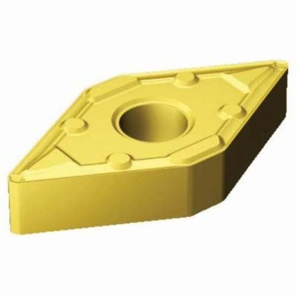 Sandvik Coromant 5733136 T-Max P Turning Insert, ANSI Code: DNMX 332-WF 3005, DNMX Insert, Material Grade: K, P, 332 Insert, Rhombic Shape, 11 Seat, Negative Rake, Neutral Cutting, For Use On Cast Iron and Steel, Carbide, Manufacturers Grade: 3005