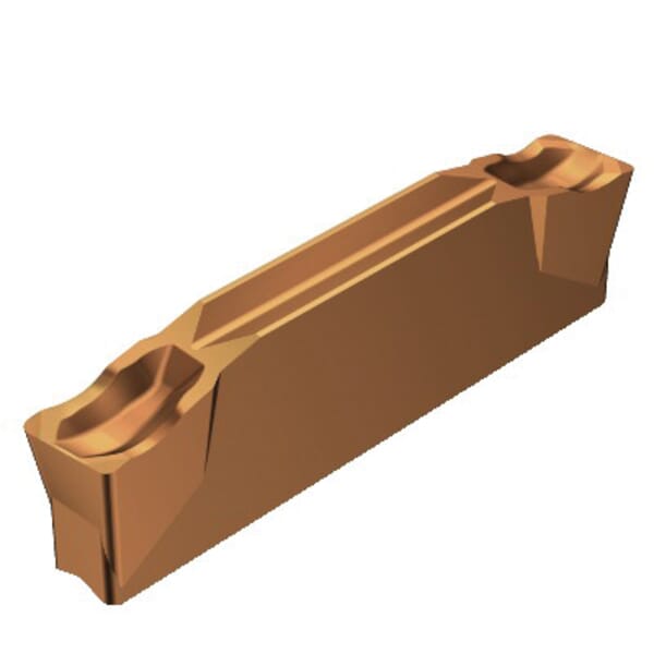 Sandvik Coromant 5732511 CoroCut 1-2 Parting Insert, ANSI Code: L123G2-0300-0503-CR 1125, G L123x2 Insert, Material Grade: K, M, N, P, S, 0.118 in W Cutting, 5 deg Lead Angle, Left Hand Lead Angle Direction, 7 deg Relief Angle, Carbide, PVD-TiAlN Coated
