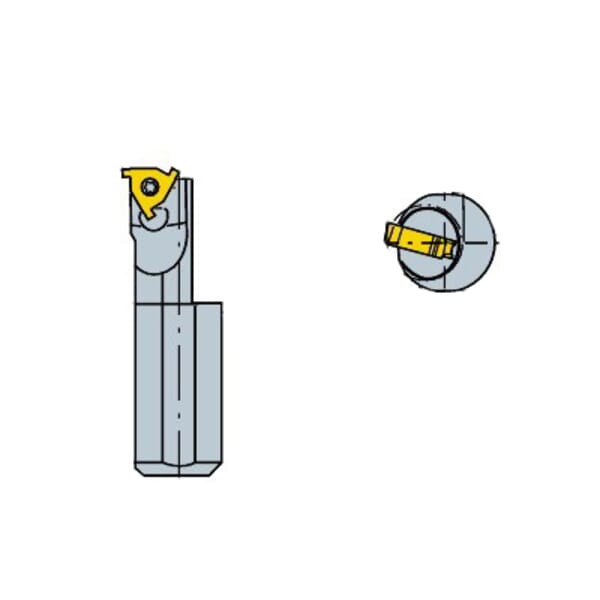 Sandvik Coromant 5742014 T-Max U-Lock Boring Bar, ANSI Code: R166.0KF-D10-D1016-2B, Internal Thread, Right Hand of Holder, Insert Compatibility: R166.0L-11..
