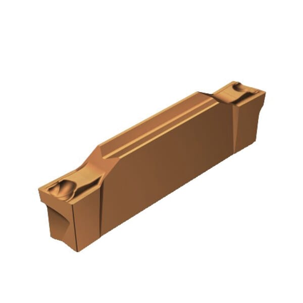 Sandvik Coromant 5732513 CoroCut 1-2 Parting Insert, ANSI Code: L123F2-0250-1001-CS 1125, F L123x2 Insert, Material Grade: K, M, N, P, S, 0.098 in W Cutting, 10 deg Lead Angle, Left Hand Lead Angle Direction, 5 deg Relief Angle, Carbide, PVD-TiAlN Coated
