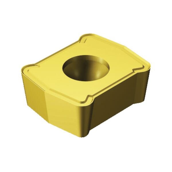 Sandvik Coromant 5733662 Coromant U Drilling Insert, ANSI Code: LCMX 04 03 08-53 1020, Rectangle Shape, 040308 Insert, LCMX-53 Insert, 1/8 in THK, 1/4 in Inscribed Circle, Medium Feed, Asymmetrical Point, Manufacturers Grade: 1020