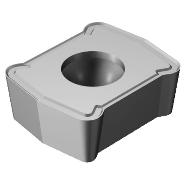 Sandvik Coromant 5733640 Coromant U Drilling Insert, ANSI Code: LCMX 04 03 08-53 H13A, Rectangle Shape, 040308 Insert, LCMX-53 Insert, 1/8 in THK, 1/4 in Inscribed Circle, Medium Feed, Asymmetrical Point, Manufacturers Grade: H13A