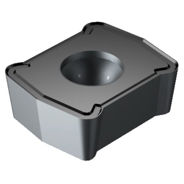 Sandvik Coromant 5733669 Coromant U Drilling Insert, ANSI Code: LCMX 04 03 08-53 3040, Rectangle Shape, 040308 Insert, LCMX-53 Insert, 1/8 in THK, 1/4 in Inscribed Circle, For Use On Cast Iron and Steel, Medium Feed, Asymmetrical Point