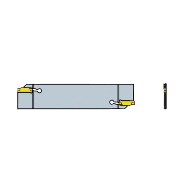 Sandvik Coromant 5735664 CoroCut 1-2 Parting Blade, Double End, N123..A2 (C) Blade, 0.591 in Max Depth of Cut, Insert Compatibility: N123E2-0200-0002-CM, Steel