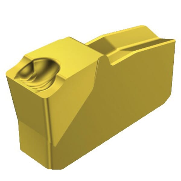 Sandvik Coromant 5738380 T-Max Q-Cut Single Edged Grooving Insert, ANSI Code: N151.2-415-40-5G 235, N151.2 Insert, 40 Insert, Neutral Cutting, 0.163 in W Cutting, Manufacturers Grade: 235, CVD-TiCN+TiN Coated, Material Grade: M, P