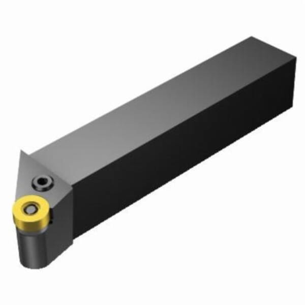 Sandvik Coromant 5738297 T-Max P Shank Tool, ANSI Code: PRGNL 2525M 12, PRGNR/L Tool Holder, RNMG 120400 (MIIDM) and RNMG 43 (MIIDN) Insert, Left Hand Cutting, 0.9842 in H x 0.9842 in W Rectangle Shank, -6 deg Rake, 5.9055 in OAL