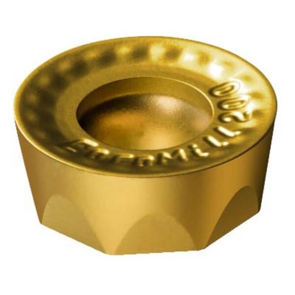 Sandvik Coromant 5740412 CoroMill 200 Milling Insert, ANSI Code: RCKT 16 06 M0-KH 1020, RCKT Insert, 1606M0 Insert, Carbide, Manufacturers Grade: 1020, Round Shape, Material Grade: K
