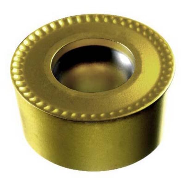 Sandvik Coromant 5740772 CoroTurn 107 1-Sided Basic Shape Turning Insert, ANSI Code: RCMT 25 07 M0 235, RCMT Insert, Material Grade: M, P, 2507M0 Insert, Round Shape, 25 Seat, Positive Rake, Neutral Cutting, For Use On Stainless Steel and Steel, Carbide