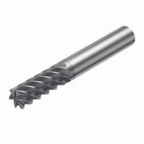 Sandvik Coromant 5742789 CoroMill Plura Square Shoulder End Mill, 0.393 in Dia Cutter, 0.866 in Length of Cut, 6 Flutes, 0.393 in Dia Shank, 2.834 in OAL, PVD Coated