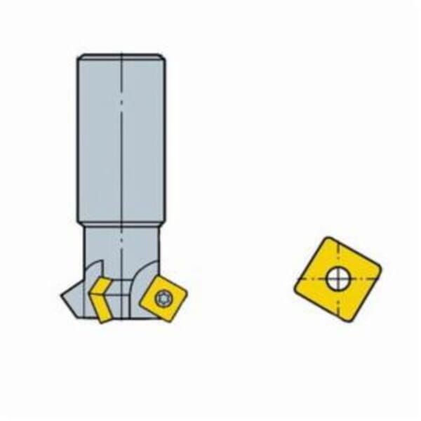 Sandvik Coromant 5742825 U-Max Chamfer Milling Cutter, 1.9153 in Dia Cutter Head, 6.8897 in OAL, Steel