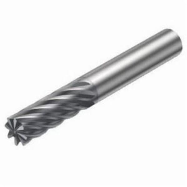 Sandvik Coromant 5742642 CoroMill Plura Square Shoulder End Mill, 0.551 in Dia Cutter, 1.023 in Length of Cut, 14 Flutes, 0.551 in Dia Shank, 3.267 in OAL, PVD Coated
