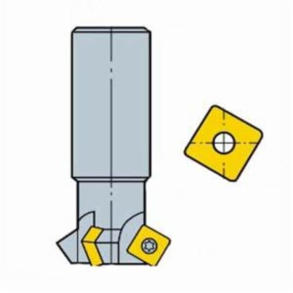 Sandvik Coromant 5742829 U-Max Chamfer Milling Cutter, 1.8976 in Dia Cutter Head, 3.7401 in OAL, Steel
