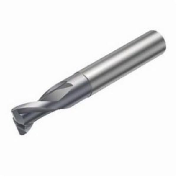 Sandvik Coromant 5743027 CoroMill Plura Square Shoulder End Mill, 0.472 in Dia Cutter, 0.472 in Length of Cut, 2 Flutes, 0.472 in Dia Shank, 3.267 in OAL, PVD Coated