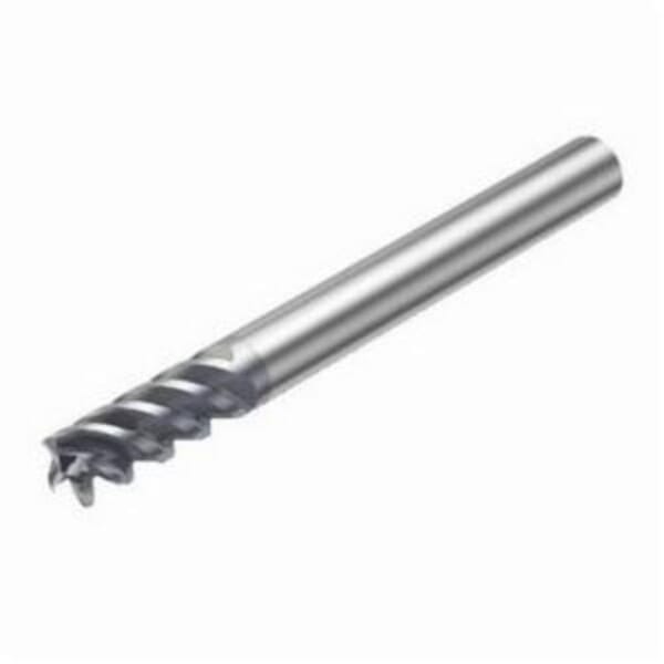 Sandvik Coromant 5743269 CoroMill Plura Square Shoulder End Mill, 0.629 in Dia Cutter, 1.259 in Length of Cut, 4 Flutes, 0.629 in Dia Shank, 4.527 in OAL, PVD Coated