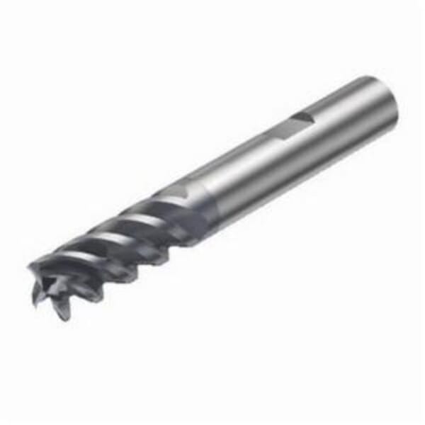Sandvik Coromant 5743251 CoroMill Plura Square Shoulder End Mill, 0.551 in Dia Cutter, 1.023 in Length of Cut, 4 Flutes, 0.551 in Dia Shank, 3.267 in OAL, PVD Coated
