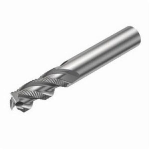 Sandvik Coromant 5743161 CoroMill Plura Square Shoulder End Mill, 0.314 in Dia Cutter, 0.748 in Length of Cut, 3 Flutes, 0.314 in Dia Shank, 2.48 in OAL, Uncoated