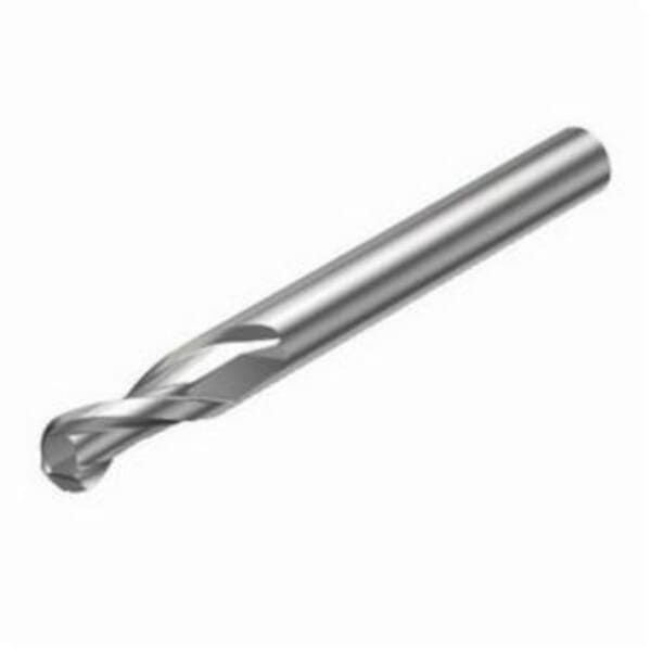 Sandvik Coromant 5743375 CoroMill Plura Ball Nose End Mill, 0.236 in Dia Cutter, 0.393 in Length of Cut, 2 Flutes, 0.236 in Dia Shank, 3.149 in OAL, Uncoated