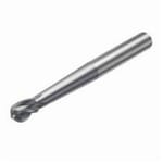 Sandvik Coromant 5743643 CoroMill Plura Ball Nose End Mill, 0.196 in Dia Cutter, 0.275 in Length of Cut, 4 Flutes, 0.236 in Dia Shank, 3.149 in OAL, PVD Coated