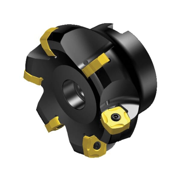 Sandvik Coromant 5739426 CoroMill 365 Face Milling Cutter, ANSI Code: RA365-102R38-S15H, 4 in Dia Cutting, 1-1/2 in Dia Shank, 1.9685 in OAL, R/LA365..Rxx-S Insert, 0.2362 in Max Depth of Cut, 1-1/2 in Dia Arbor Hole, 65 deg Lead Angle