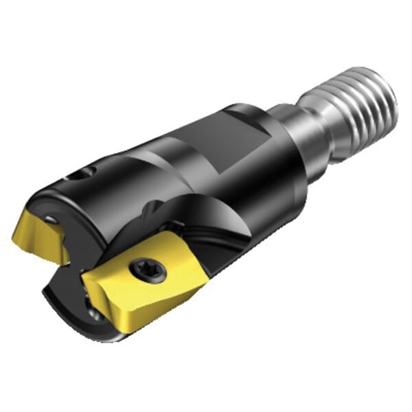 Sandvik Coromant 5746651 CoroMill 390 Shoulder Milling Cutter, ANSI Code: R390-25T12-11L, 0.9842 in Dia Cutting, Threaded Shank, R390..Txx Insert, Right Hand Cutting, 90 deg Lead Angle, 0.394 in Max Depth of Cut