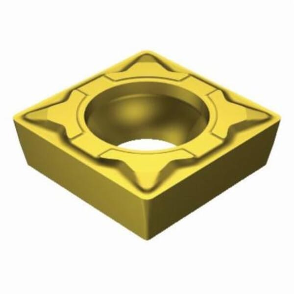 Sandvik Coromant 5749002 CoroTurn 107 Turning Insert, ANSI Code: SCMT 3(2.5)2-MF 2025, SCMT Insert, Material Grade: M, 3(2.5)2 Insert, Squared Shape, 09 Seat, Positive Rake, Neutral Cutting, For Use On Stainless Steel, Carbide, Manufacturers Grade: 2025