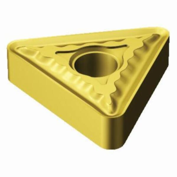 Sandvik Coromant 5754178 T-Max P Basic Shape Turning Insert, ANSI Code: TNMG 332-QM 5015, TNMG Insert, Material Grade: K, P, 332 Insert, Triangular Shape, 16 Seat, Negative Rake, Neutral Cutting, For Use On Cast Iron and Steel, Carbide