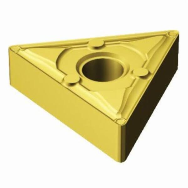 Sandvik Coromant 5754682 T-Max P Turning Insert, ANSI Code: TNMX 332-WF 1525, TNMX Insert, Material Grade: K, M, P, 332 Insert, Triangular Shape, 16 Seat, Negative Rake, Neutral Cutting, For Use On Cast Iron, Stainless Steel and Steel, Carbide