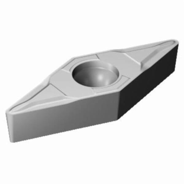 Sandvik Coromant 5755626 CoroTurn 107 1-Sided Basic Shape Turning Insert, ANSI Code: VBMT 331-PF 5015, VBMT Insert, Material Grade: K, P, 331 Insert, Diamond Shape, 16 Seat, Positive Rake, Neutral Cutting, For Use On Cast Iron and Steel, Carbide