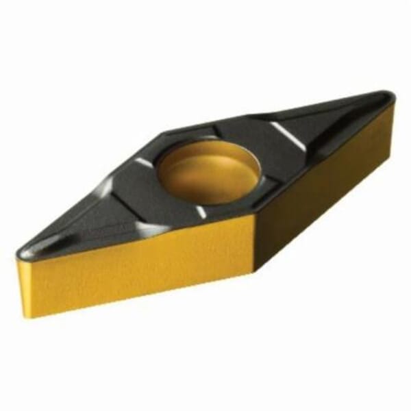 Sandvik Coromant 6612496 CoroTurn 107 1-Sided Basic Shape Turning Insert, ANSI Code: VBMT 222-PF 4315, VBMT Insert, Material Grade: K, P, 222 Insert, Diamond Shape, 11 Seat, Positive Rake, Neutral Cutting, For Use On Cast Iron and Steel, Carbide